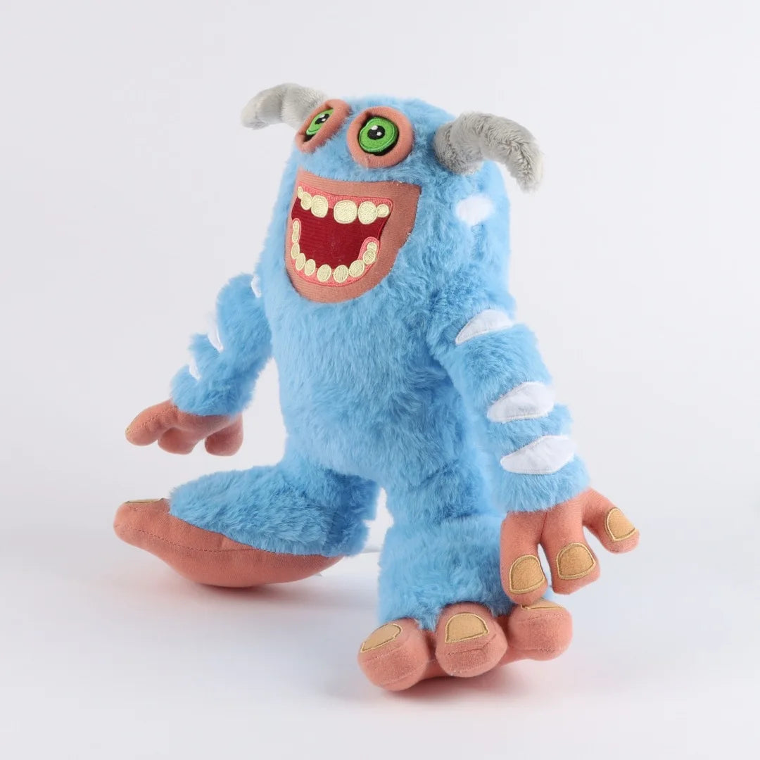 31cm Blue or White Monsters Mammott Plush Toys Movie Stuffed Animals Soft Stuffed Bigfoot Plushie Doll for Boys Girls Fans Gifts