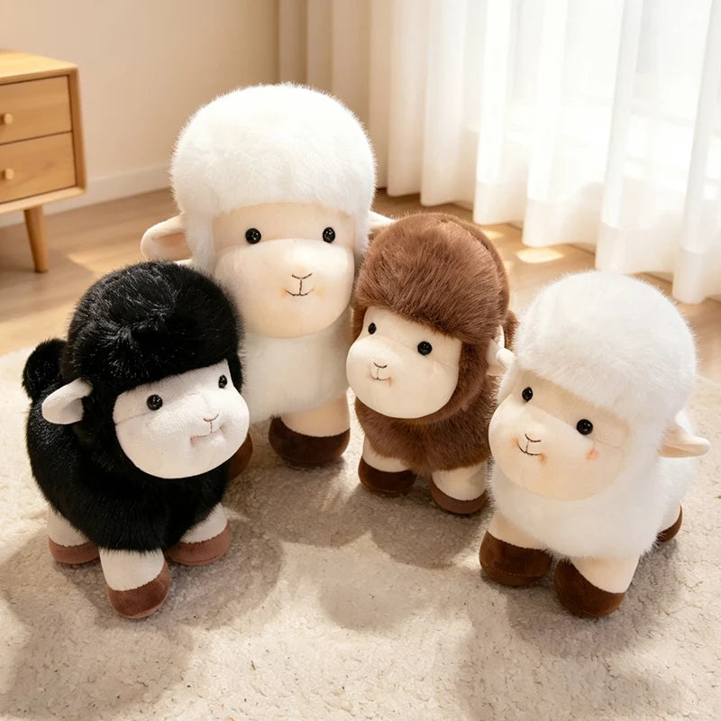 Hot Sale Realistic Sheep Plush Toys Soft Stuffed Standing Sheep Doll Cartoon Plush Toy Sheep Room Decoration