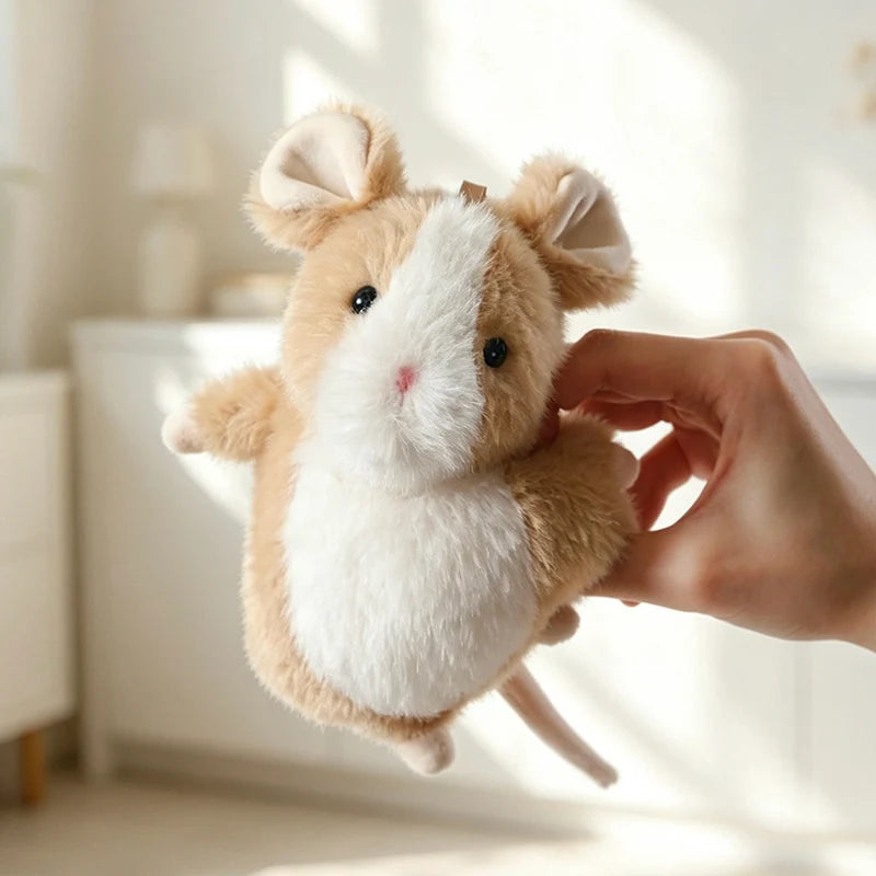 12cm Cute Fancy Rat Plush Toys Cartoon Kawaii Rat Doll Soft Cozy Lying Prone Pets Office Companion Adorable Birthday Gift