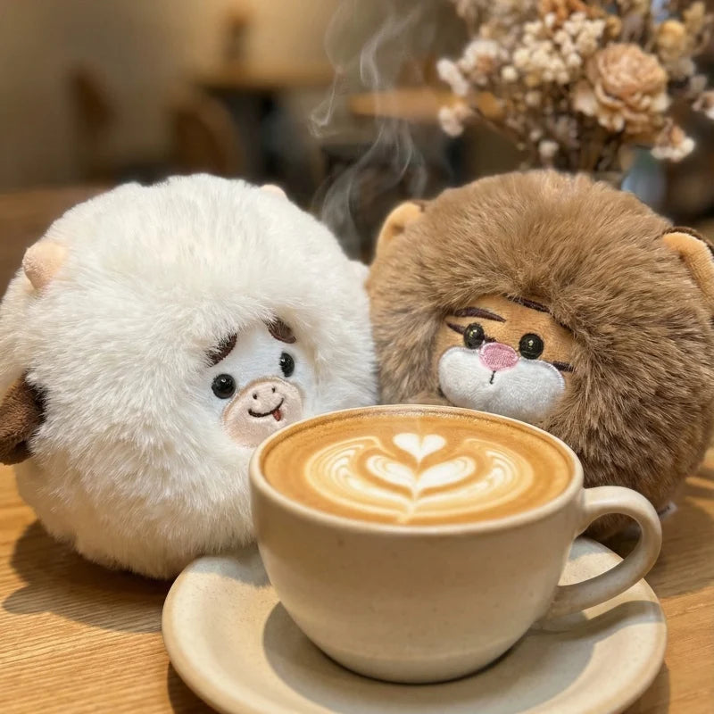 まんまるふわふわアニマルマスコットキーホルダー