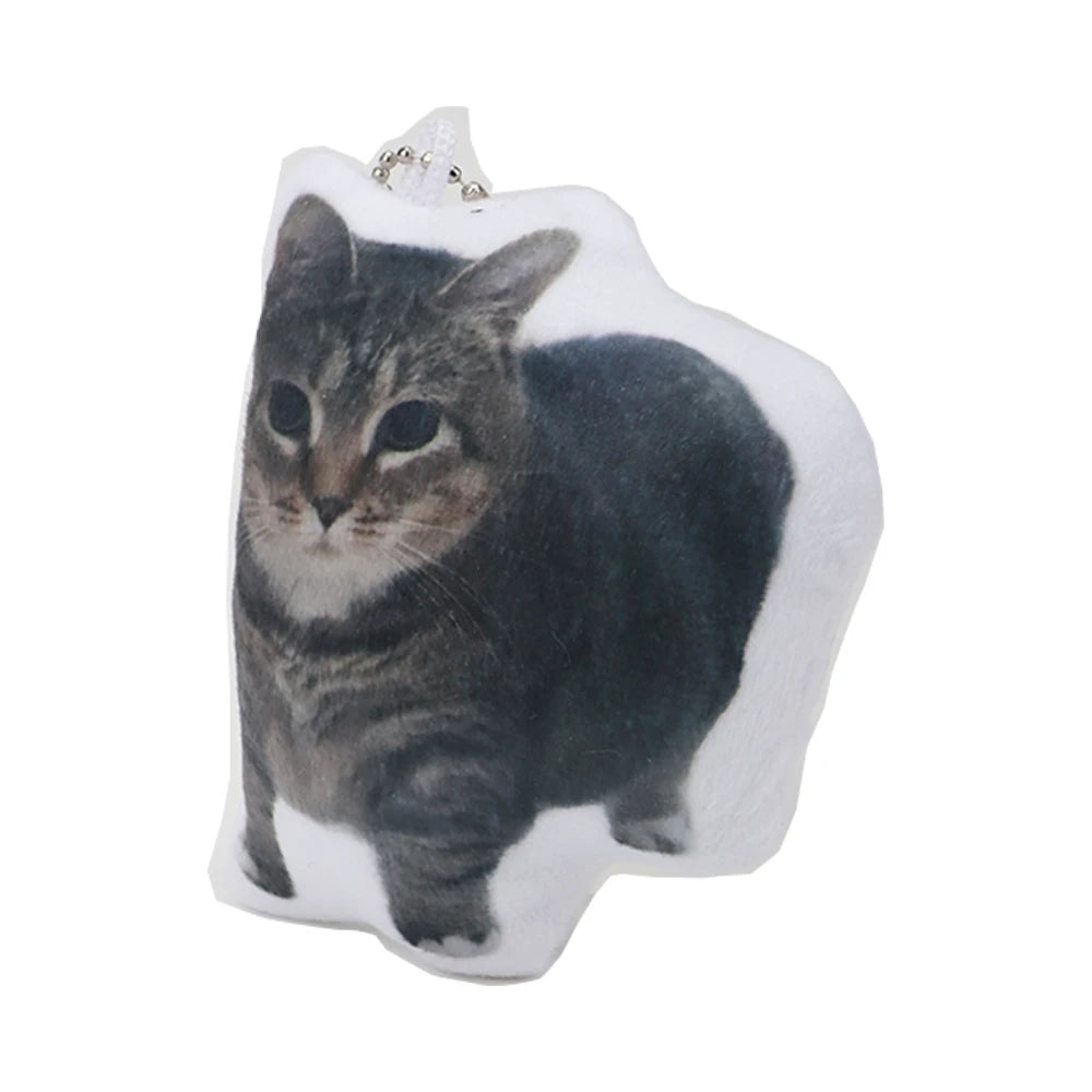 10cm Cute Cartoon Simulation Oiiai Cat Keychain Ugly and Cute Cat Plush Keychain Cartoon Kitten Dolls Bag Pendant Birthday Gifts
