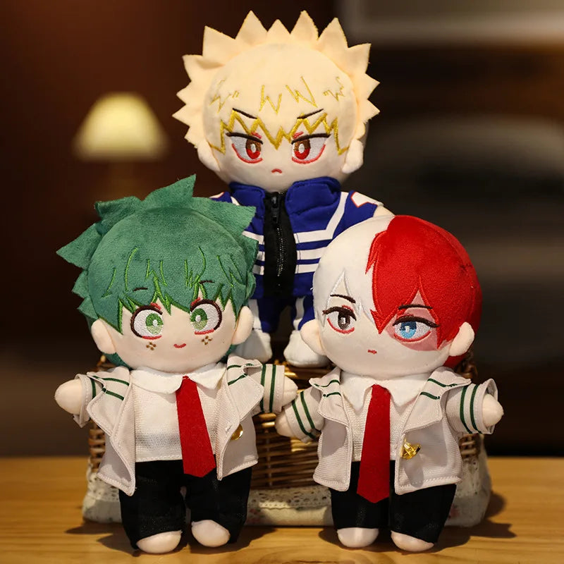 Japanese Anime My Hero Academia Plush Toys Cartoon Stuffed Midoriya Izuku Bakugou Katsuki Todoroki Shoto Dolls Kids Gifts Birth