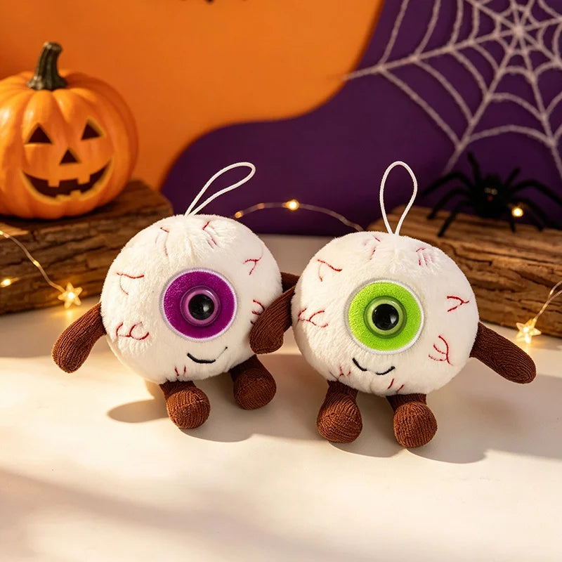 Halloween Plush Toys Scary Eyeball Ghost Squishy Toy Cartoon Soft Model Soft Kawaii Halloween Holiday Gifts