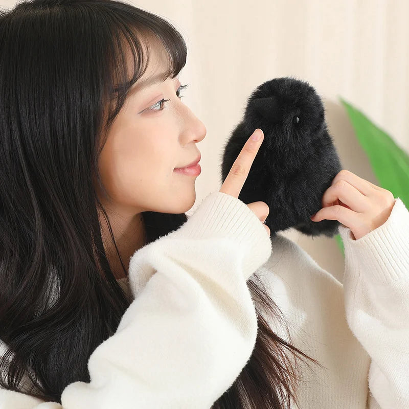 ふんわり 黒い 烏 の ぬいぐるみ