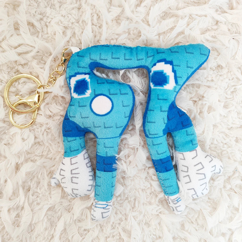 12cm STEAL A BRAINROT Blue 67 sahur Plush Toy Cute No. 67 Keychain Pendant Doll Game Surrounding Blue No. 67 Toys Birthday Gifts
