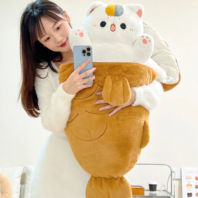 ふわふわ 食べ物型 寝袋 動物 ぬいぐるみ