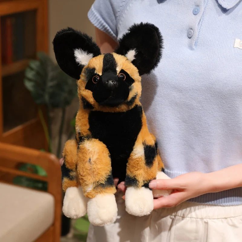 リアルなアフリカリカオンぬいぐるみ 黒茶まだら模様
