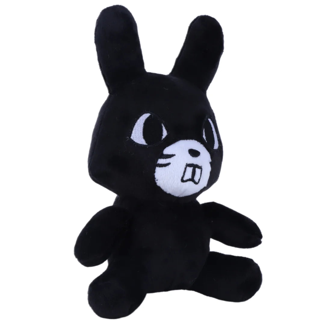 大きな瞳と前歯が可愛い 黒うさぎ キャラクターぬいぐるみ