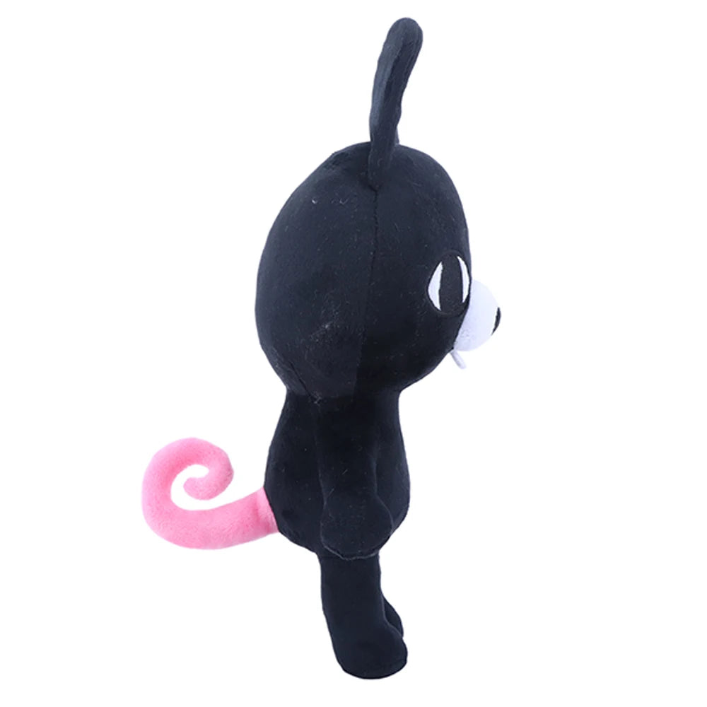 白い目と一本歯の黒ウサギぬいぐるみ