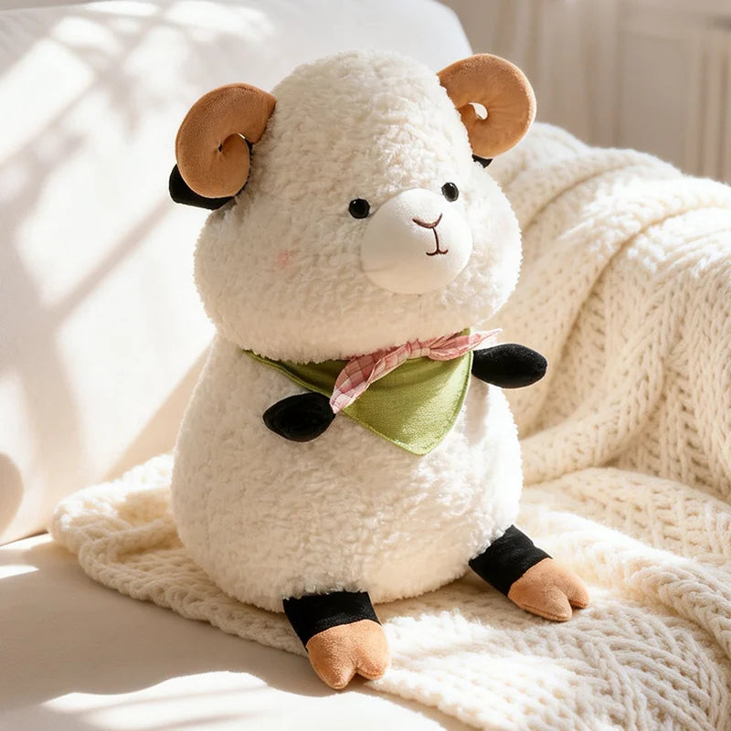 Sweet White Sheep Lam Plush Toys Hold Tulip Flower Soft Stuffed Hug Doll Plush Toy Kid Girl Birthday Christmas Gift