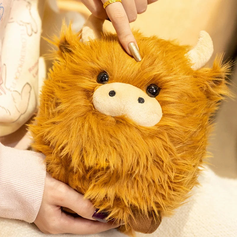ふわふわ キャメル ハイランド牛 ぬいぐるみ