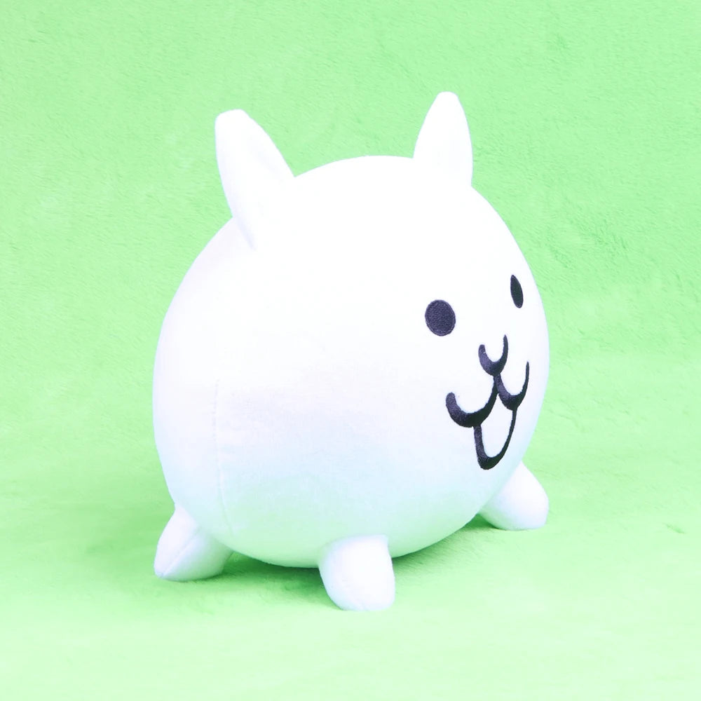 「にゃんこ大戦争」白いネコのふわふわぬいぐるみ