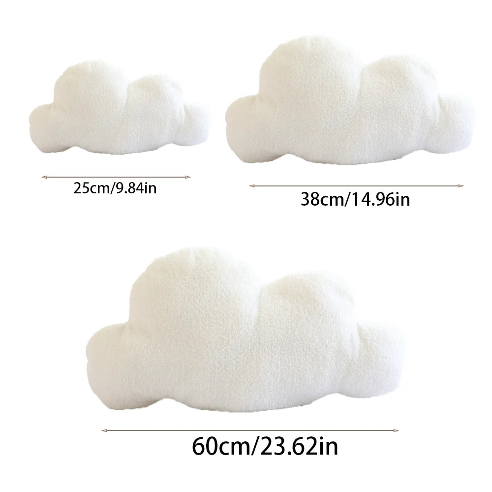 ふわふわ モコモコ 雲形 クッション 白 グレー