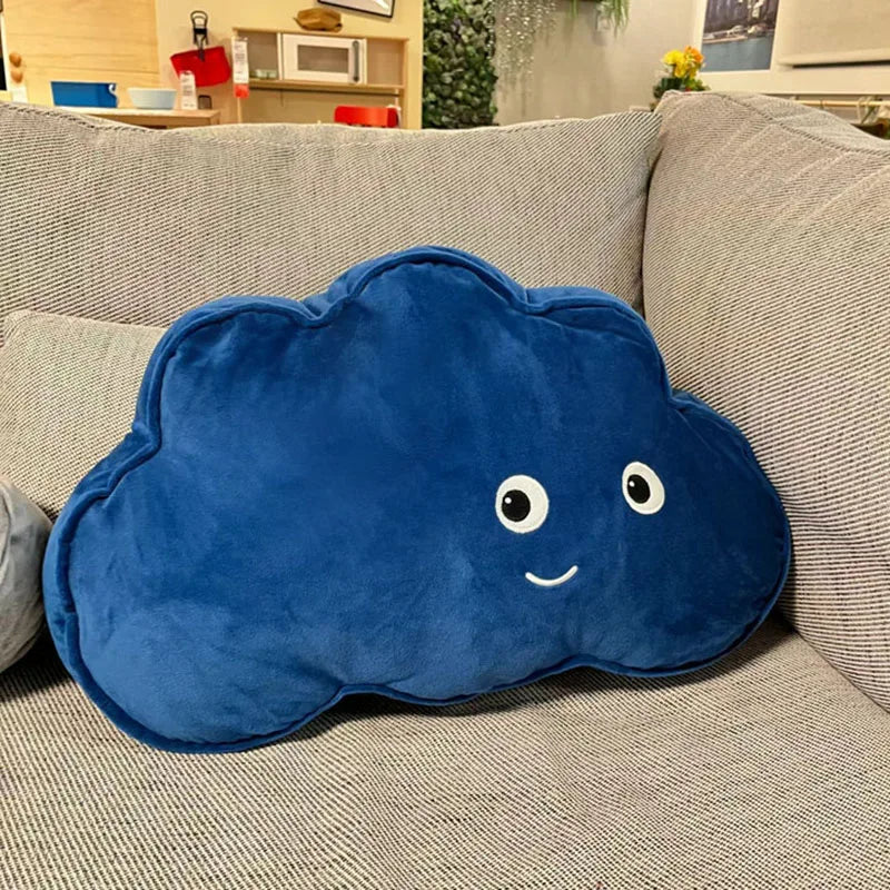 Kawaii Personified Expression Cloud Plush Pillow Arrow Logo Plush Cushion Filling Pillow Soft Home Sofa Chair Decoration Pillow