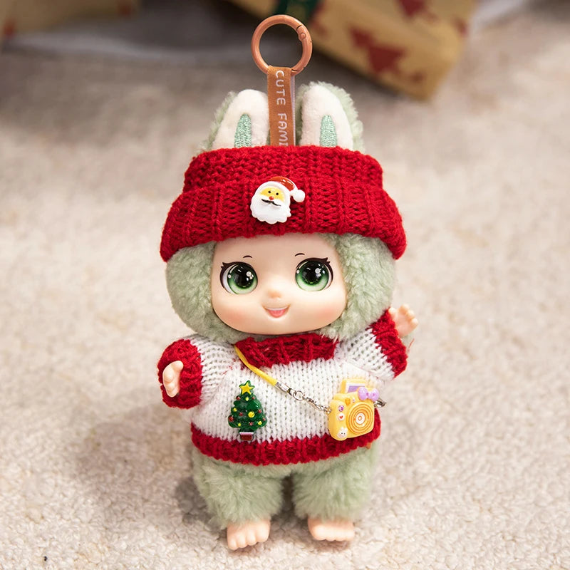 クリスマス ウサ耳 ニット もこもこ ドール フィギュア