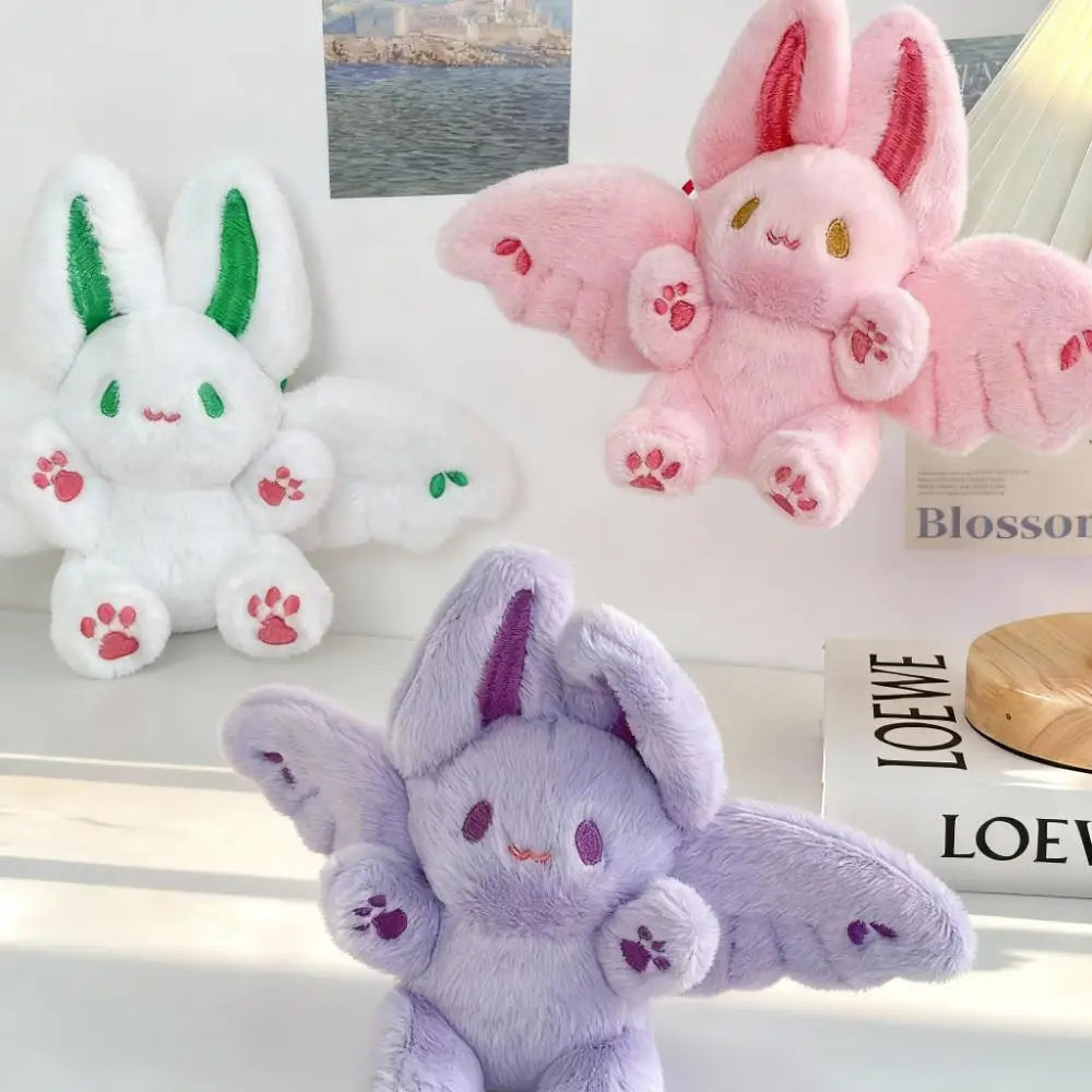 ふわふわ コウモリうさぎ 翼付き ぬいぐるみ