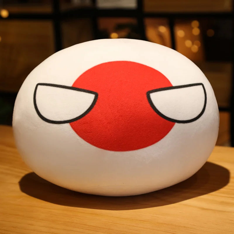 丸型国旗デザイン ふわふわ カントリーボール ぬいぐるみ