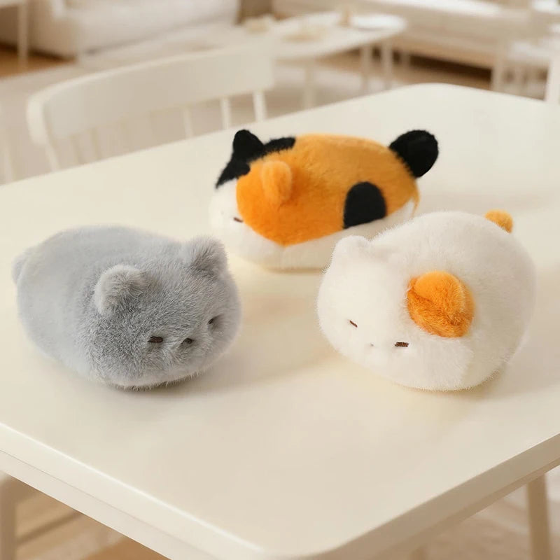 13cm Black Lying Cat Siamese Kitten Plush Toy Cartoon Lifelike Kitten Dolls Animal Artificial Touch Doll Kids Girls Birthday Gif