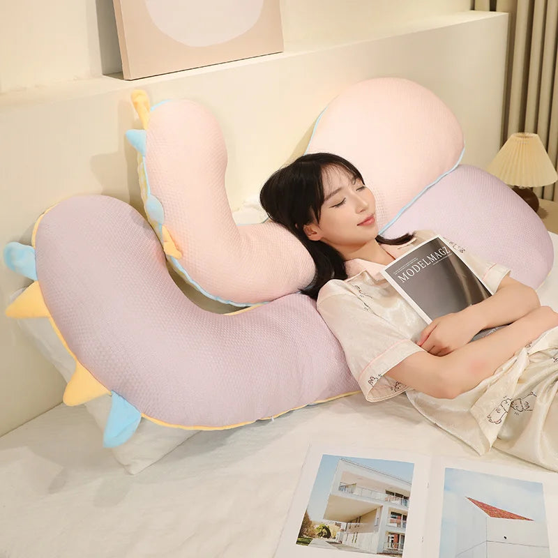 Lovely Cartoon Animal Side Sleep Body Pillow Soft Cozy Bed Cushion Pillow Girlfriend Gift Long Pillows Cute Birthday Gifts