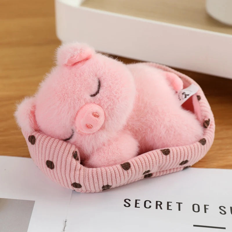 Cute Cartoon Dog, Cat, Fox, Bear, White Rabbit and Pig Plush Toy A Cat Doll Lying in Its Nest Cute Toys for Girl Funny Ornaments