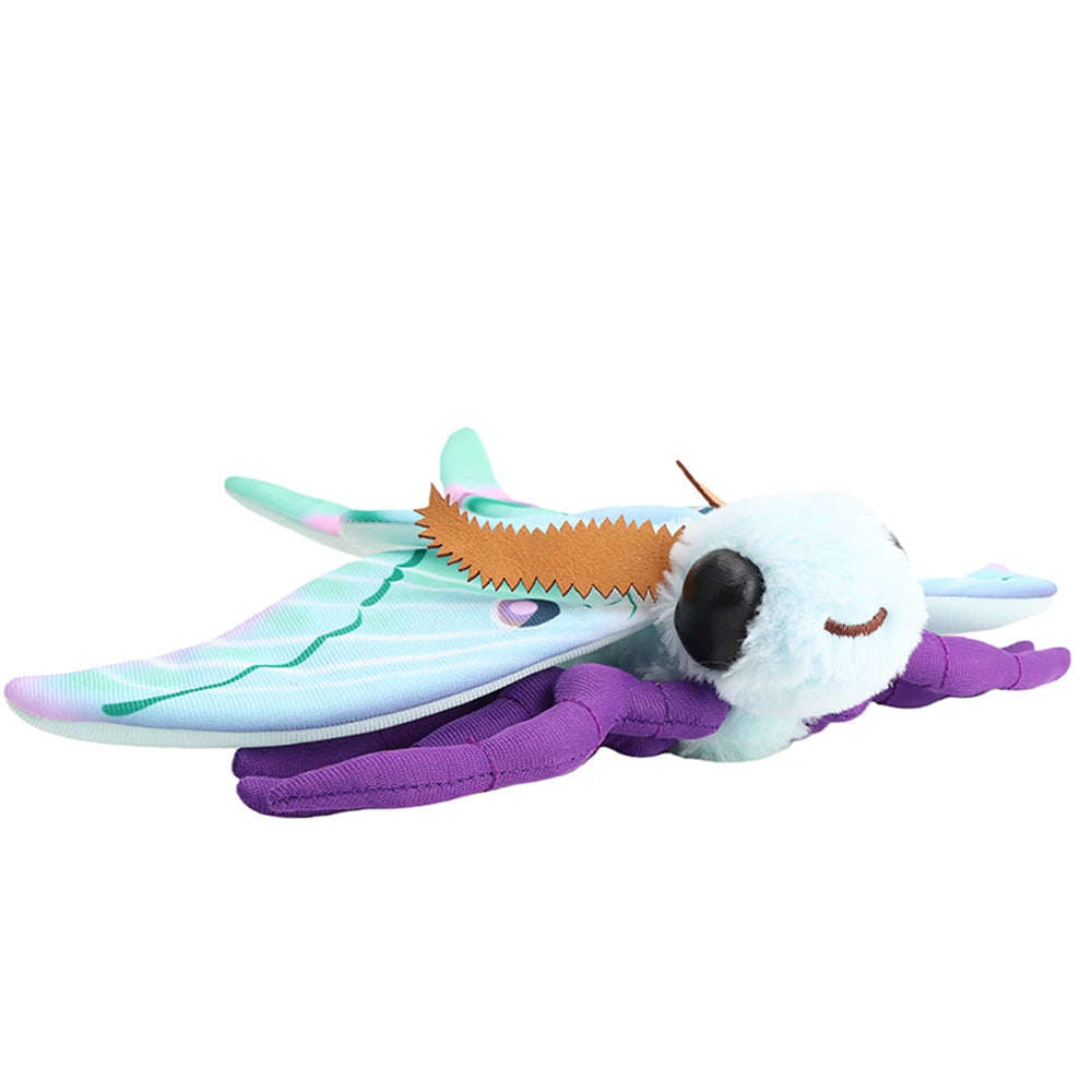 30cm Cute Insect Silkworm Moth Plush Toys Fidelity Luna Moth Plushie Insect Lifelike Luna Moth Stuffed Animals Kawaii Kids Toys