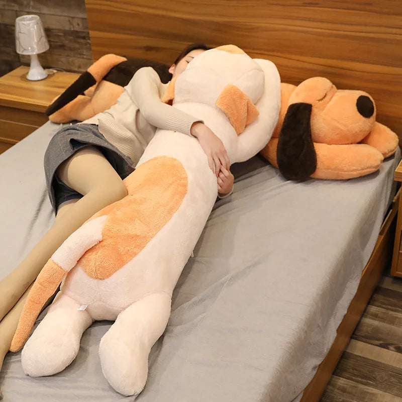 Giant Soft Dog Plush Toys Long Pillow High Quality Stuffed Animal Baby Appease Doll Home Decor Sofa Cushion Children Girl Gift