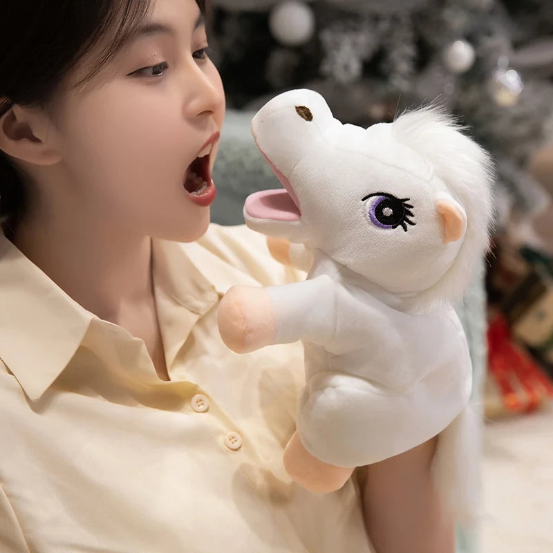 ふわふわ 馬 と ポニー の ぬいぐるみ ハンドパペット