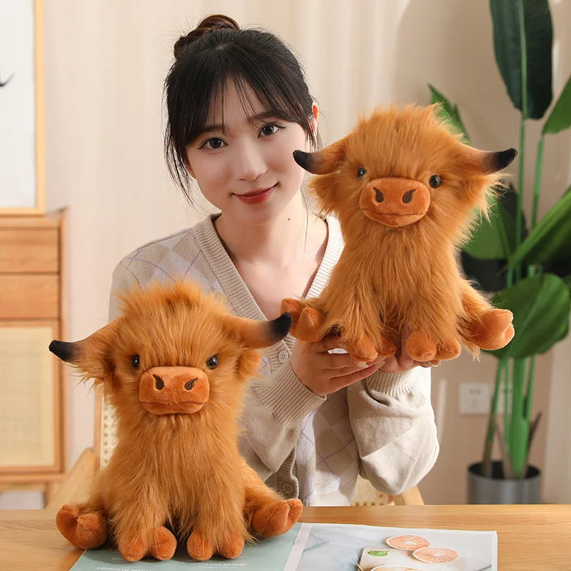 かわいい ふわふわ 茶色 ハイランド牛 ぬいぐるみ