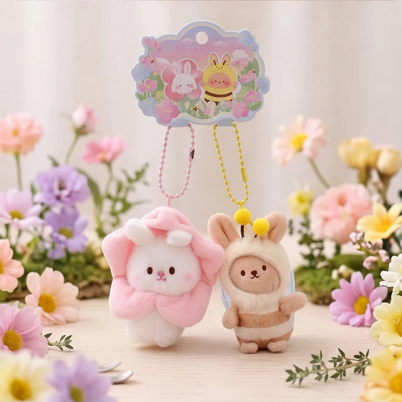 かわいい パステルカラー アニマル着ぐるみ ボールチェーンマスコット