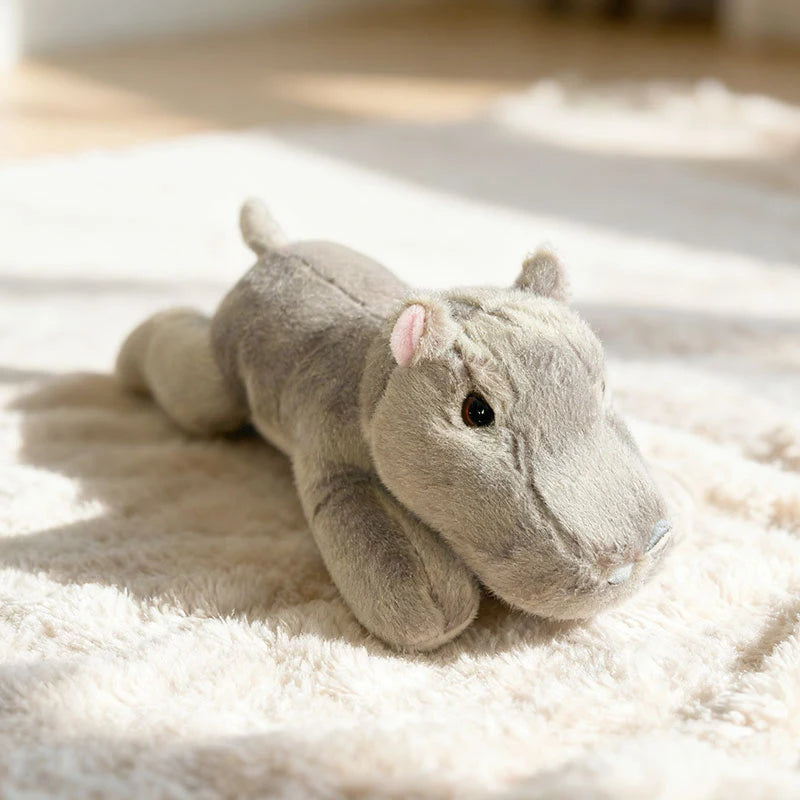 25cm Forest Animal Plush Toy Cute Crocodile, Salamander, Big-eared Fox, Rhinoceros, Hippopotamus Dolls Simulated Jungle Animals