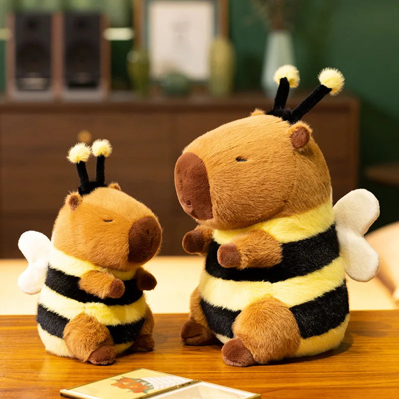 Creative Simulation Bee Capybara Plush Toys Simulation Capibara Cute Dolls Stuffed Animals Soft Doll Plush Kids Birthday Gifts