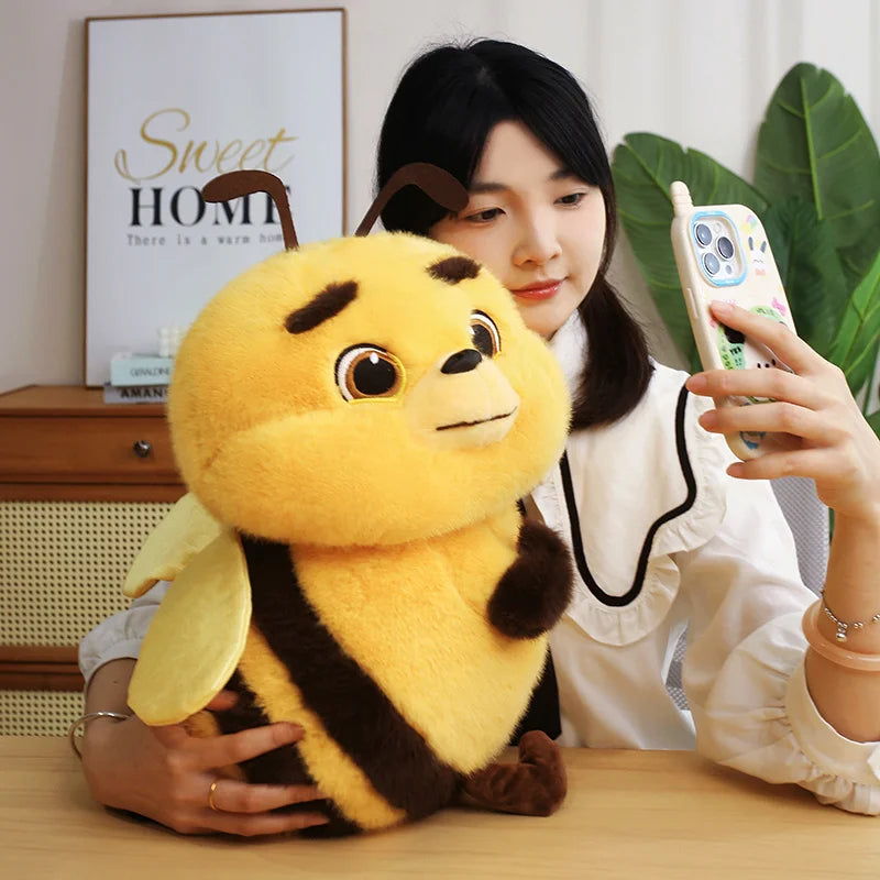 25cm Cartoon Adorable Honey Bee Plush Toys Soft Cute Spring Insect Bees Stuffed Toy Perfect Birthday Gifts for Kids Home Decor