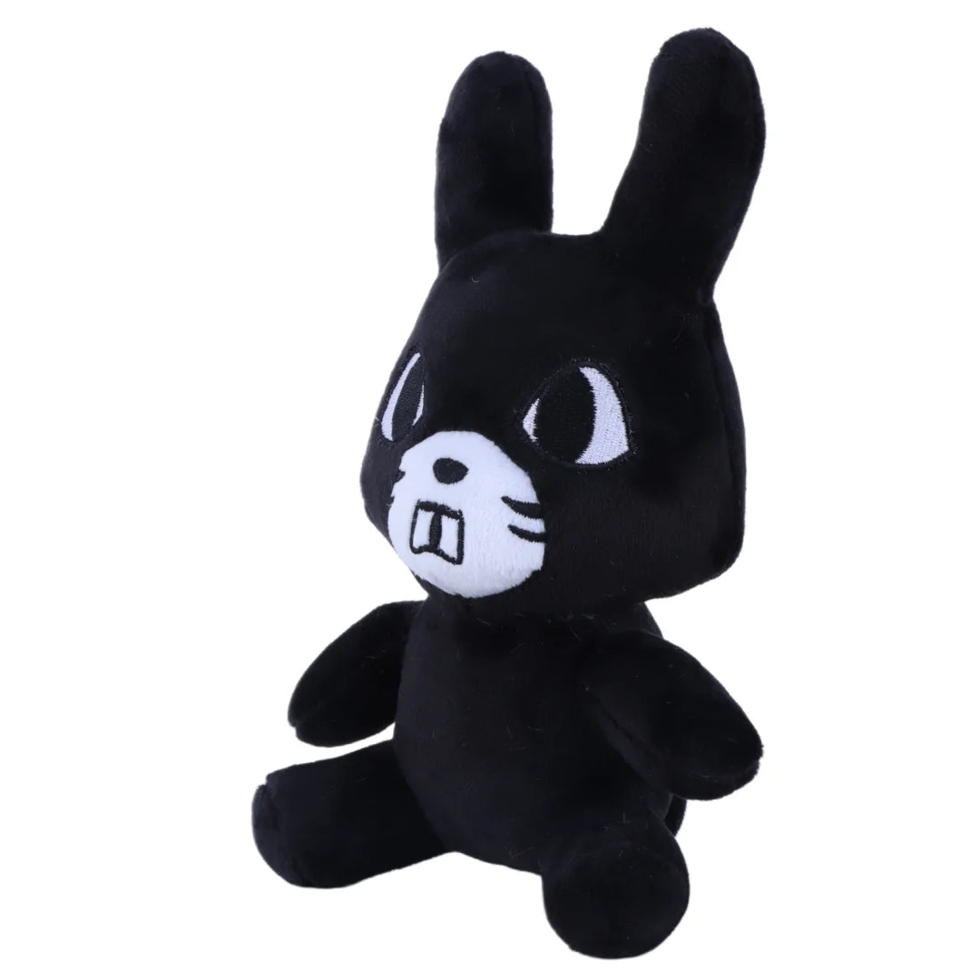 大きな瞳と前歯が可愛い 黒うさぎ キャラクターぬいぐるみ