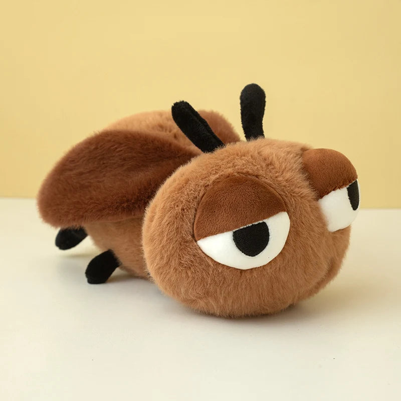 ふわふわユニークな表情の虫ぬいぐるみ