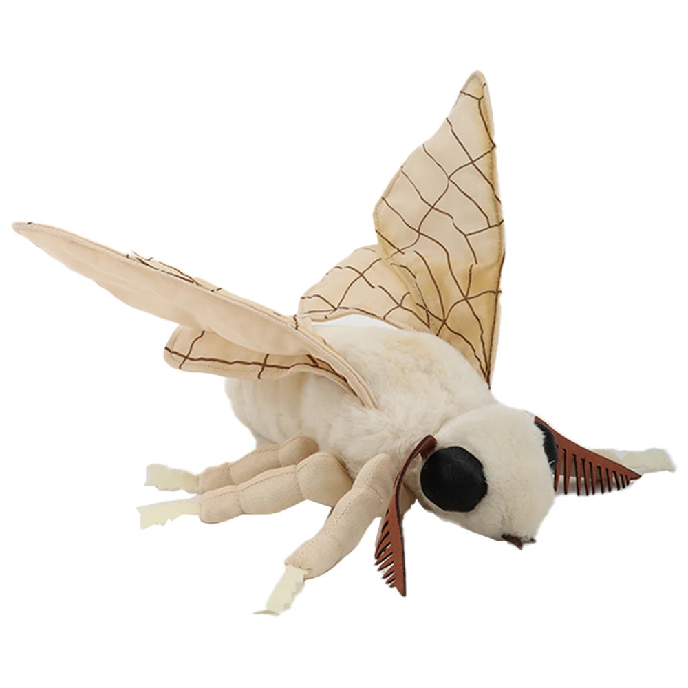 25cm Cute Insect Silkworm Moth Plush Toys Fidelity Silkworm Plushie Insect Animals Simulation Stuffed Doll Kawaii Toy Kids Toys