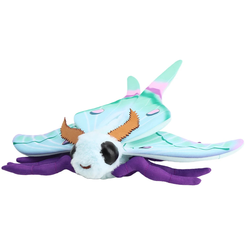 30cm Cute Insect Silkworm Moth Plush Toys Fidelity Luna Moth Plushie Insect Lifelike Luna Moth Stuffed Animals Kawaii Kids Toys