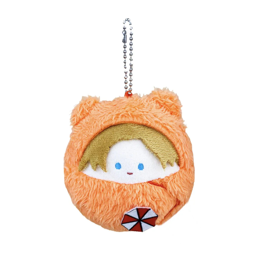 アンブレラ社ロゴ入り オレンジフードの少年 ぬいぐるみキーホルダー
