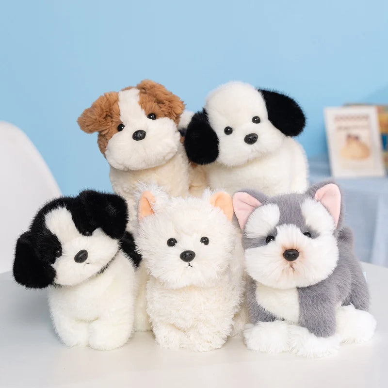 Simulation Dog Doll Gentle And Comfortable Lifelke Doll Stuffed Animal Cat Home Ornament Holiday Surprise Gift