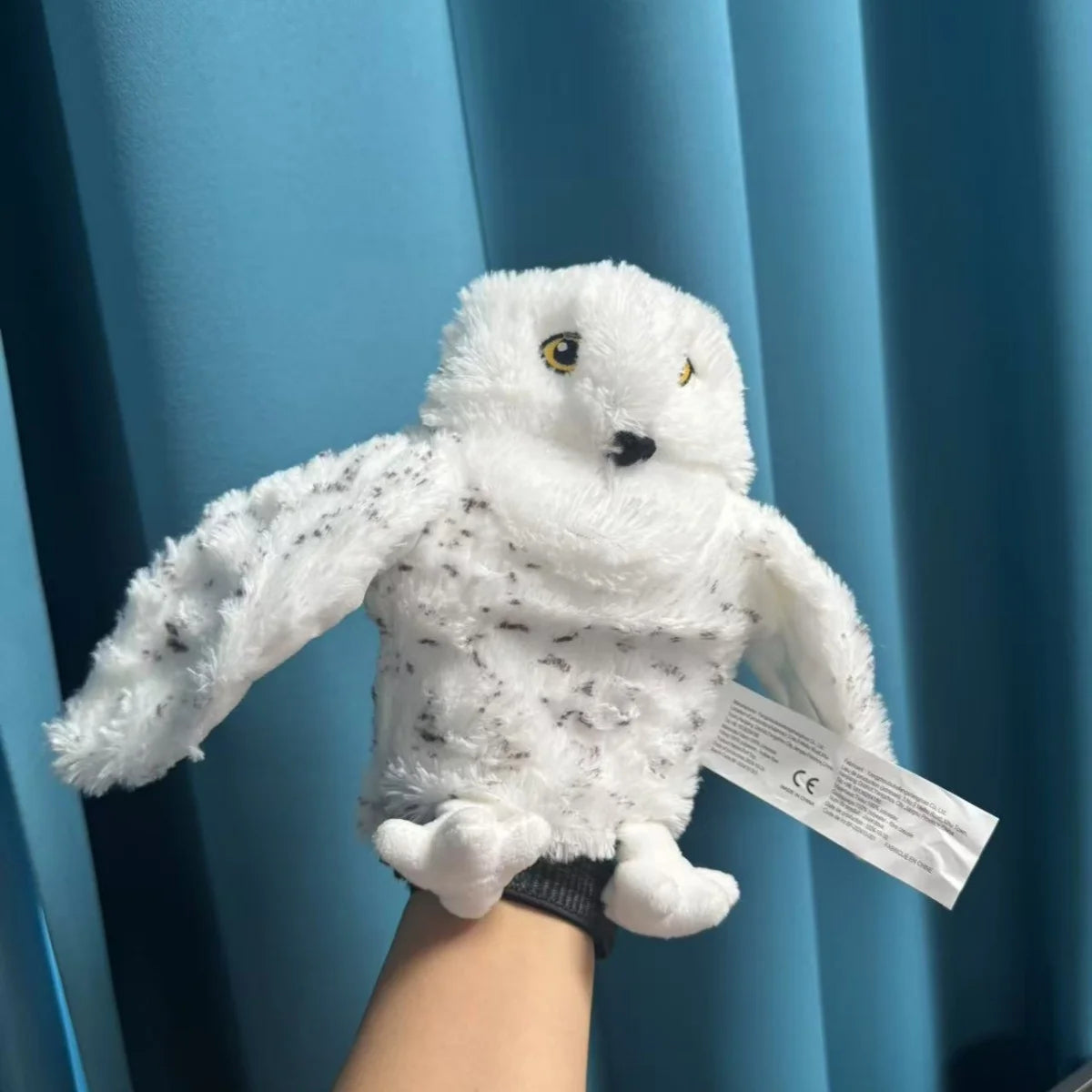 ふわふわシロフクロウぬいぐるみハンドパペット