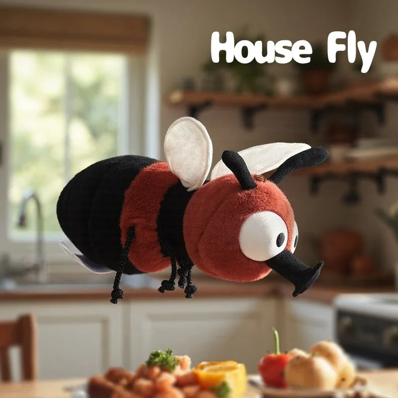 House Fly ハエの 赤黒 かわいい ぬいぐるみ