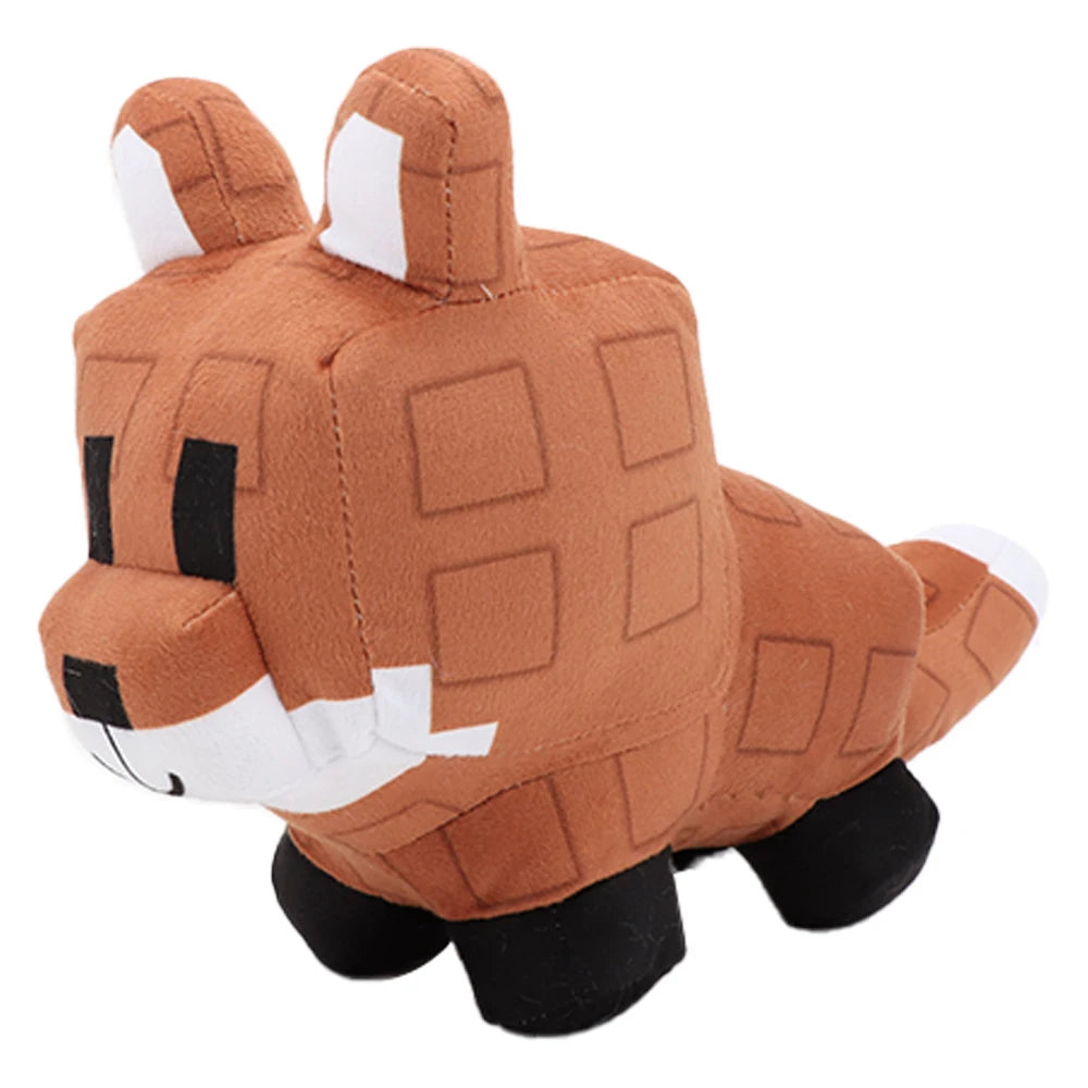 マインクラフト風 ブロック 動物 ぬいぐるみ キツネ タヌキ