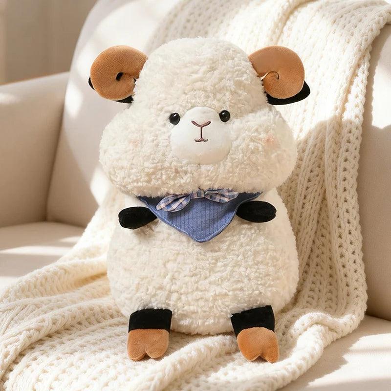 Sweet White Sheep Lam Plush Toys Hold Tulip Flower Soft Stuffed Hug Doll Plush Toy Kid Girl Birthday Christmas Gift