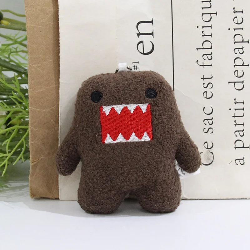 8cm Kawaii Domo Kun Plush Toys Cute Cartoon Domo Kun Plush Keychain Anime Keyring Charm for Backpack Decor Kids Birthday Gifts