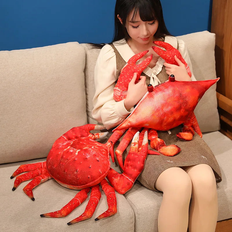 リアルな赤いカニ ぬいぐるみ ビッグサイズ
