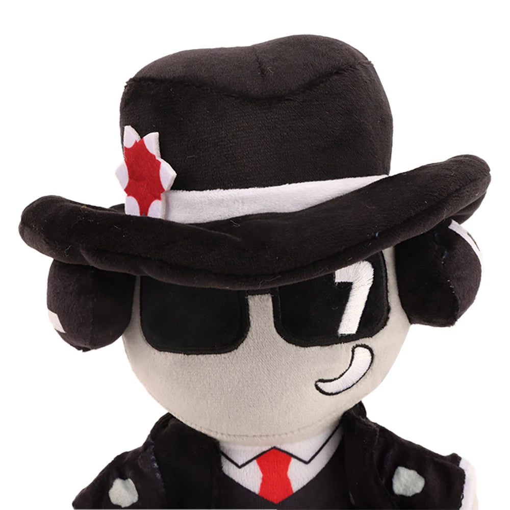 「7」サングラス 黒スーツとハットのぬいぐるみ 赤ネクタイ