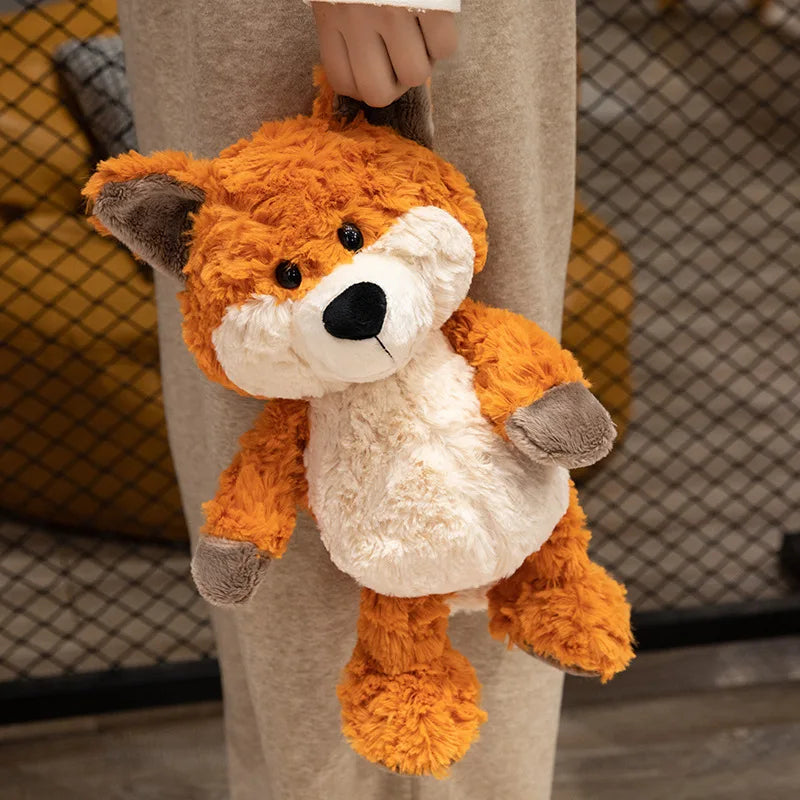 30cm Cute Fluffy Fox Plush Toys Soft Cartoon Orange Fox Soft Stuffed Animals Doll Kids Birthday Gift Accompany the Sleeping Doll