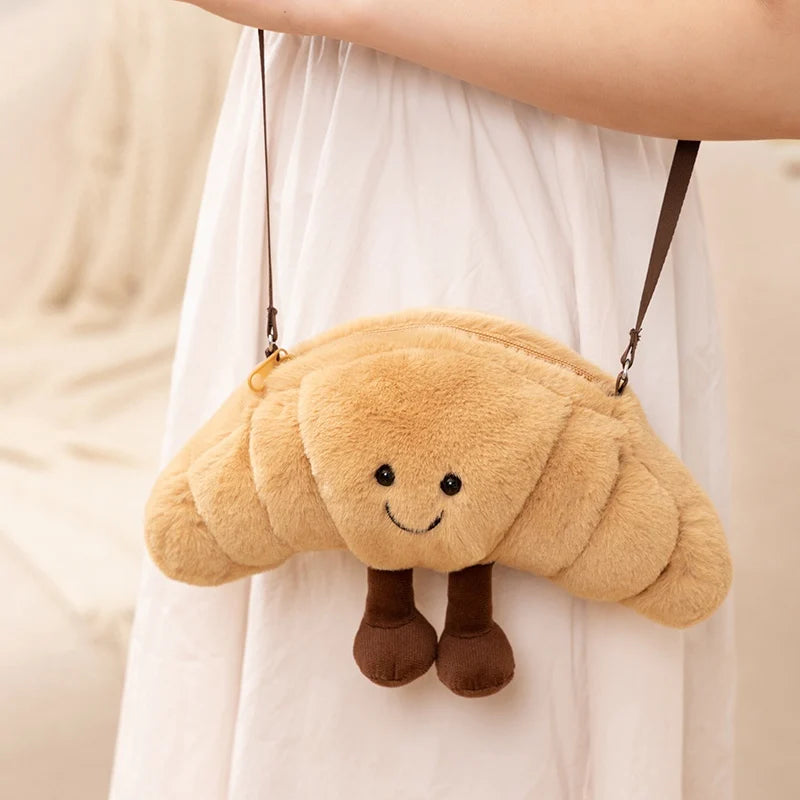 かわいい 食パン型 ぬいぐるみ ミニ ショルダーバッグ