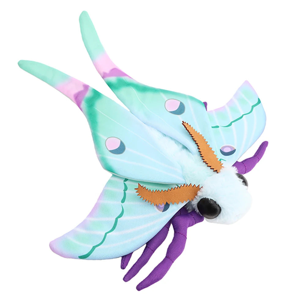30cm Cute Insect Silkworm Moth Plush Toys Fidelity Luna Moth Plushie Insect Lifelike Luna Moth Stuffed Animals Kawaii Kids Toys