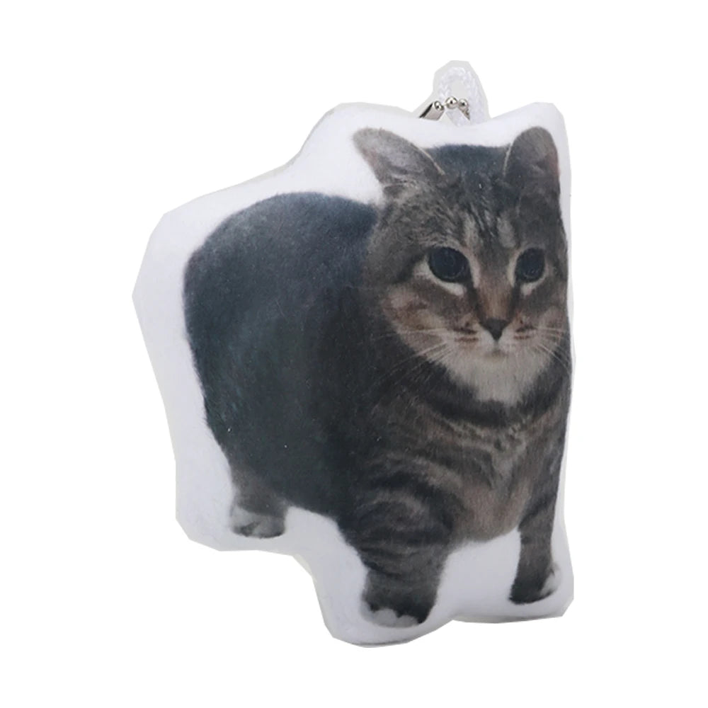 10cm Cute Cartoon Simulation Oiiai Cat Keychain Ugly and Cute Cat Plush Keychain Cartoon Kitten Dolls Bag Pendant Birthday Gifts
