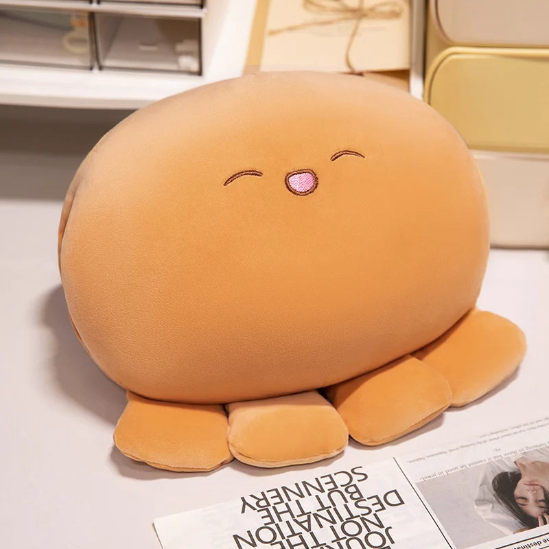 ふわふわ もちもち ウィンク タコ ぬいぐるみ パステルピンク